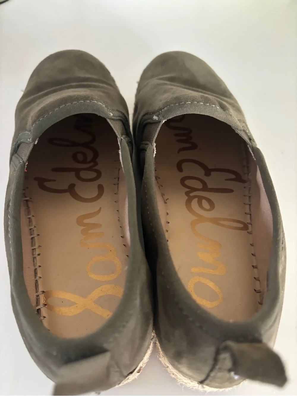 Sam Edelman Olive Suede Espadrille Platform Slip-Ons